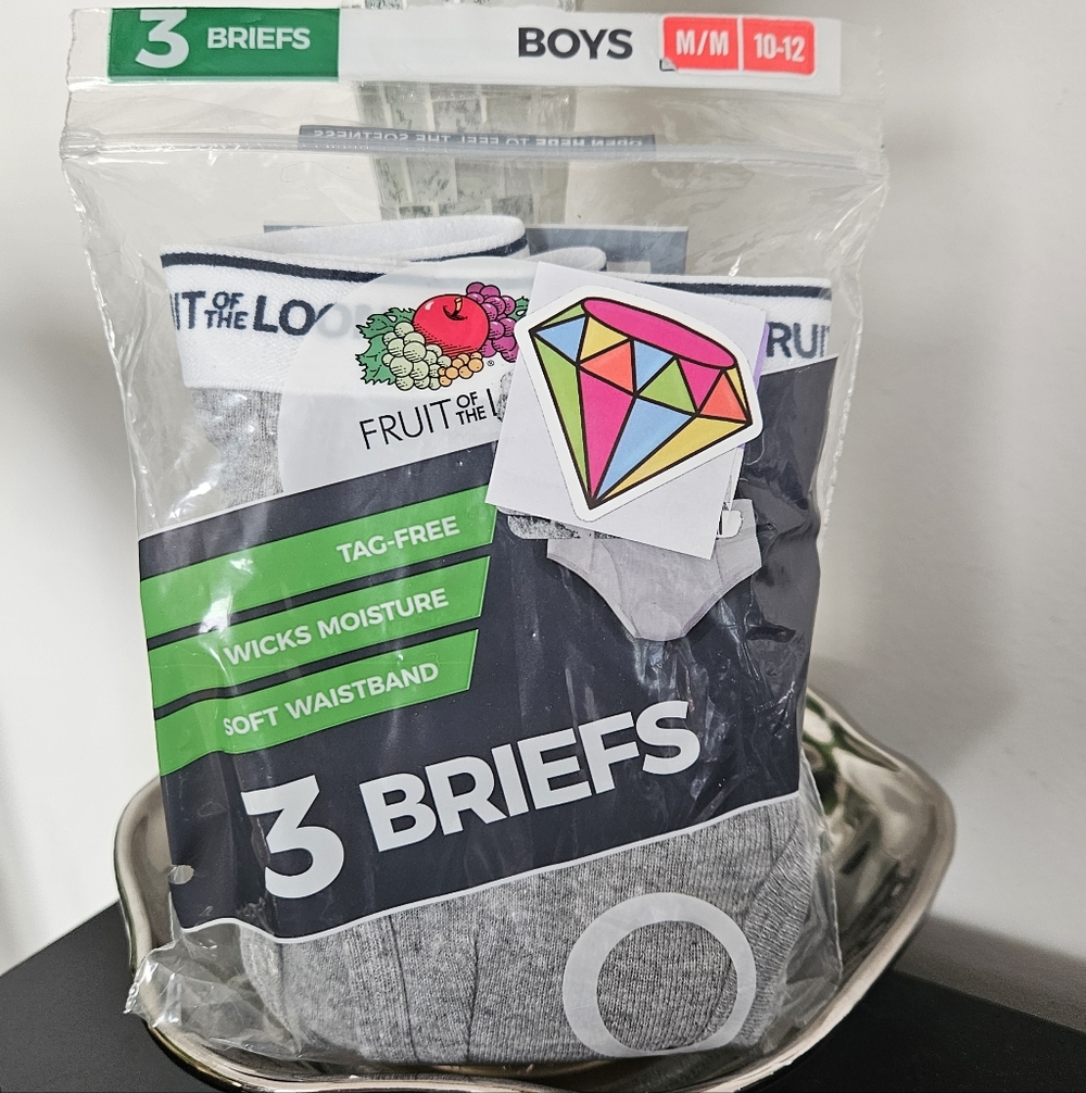 Fruit of the Loom Boys' Briefs 3 Pack - NWT